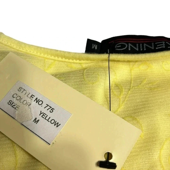 Y2K  vtg NWT top,women M, Layered sheer,overlay,floral yellow,fairy,feminine EC - Picture 8 of 16